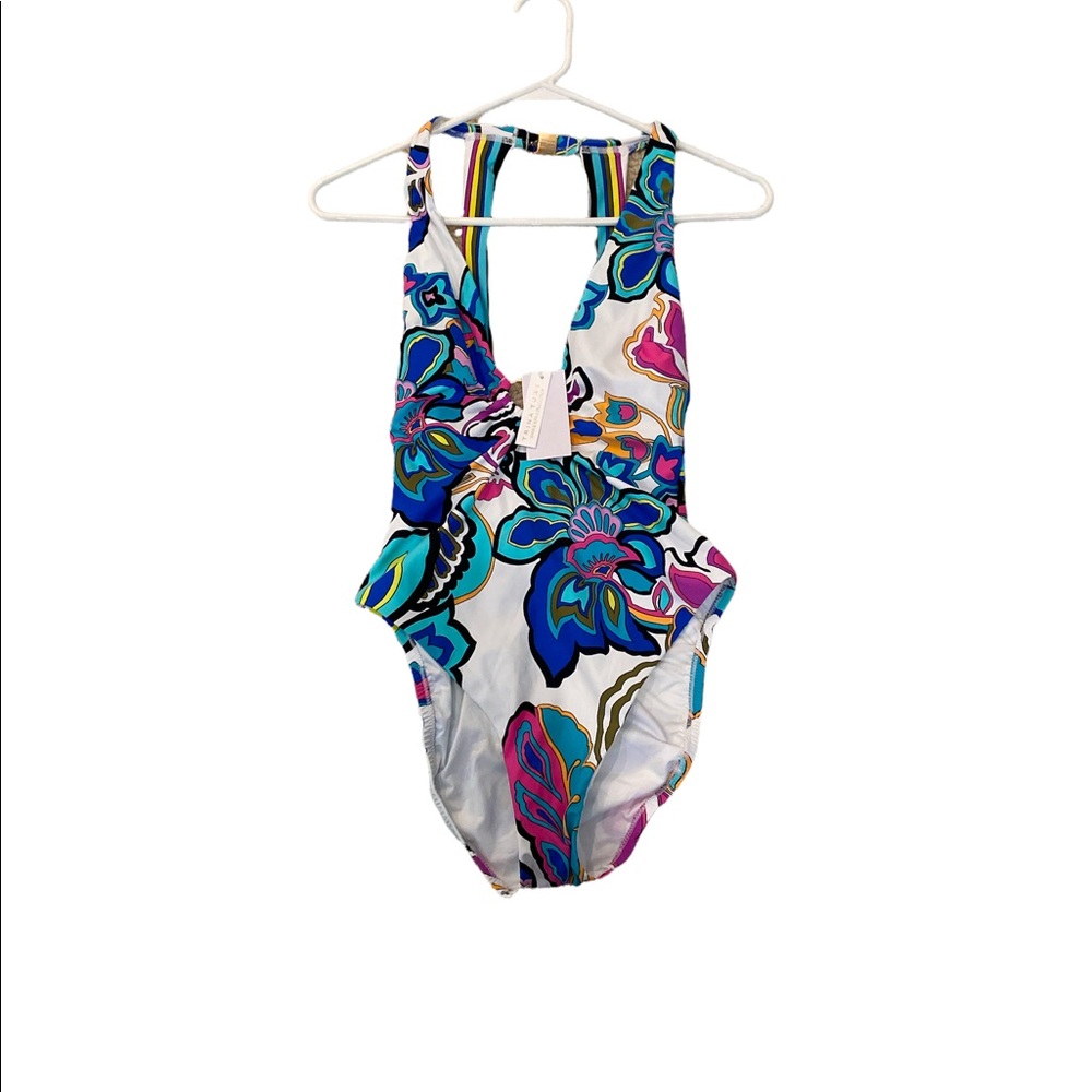 NWT- Trina Turk Revolve Halter Hibiscus one piece